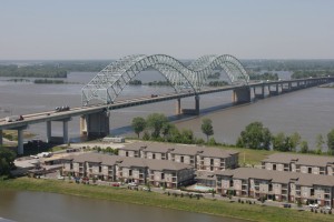 Mississippi River has already crested the Arkansas banks and running to the levees