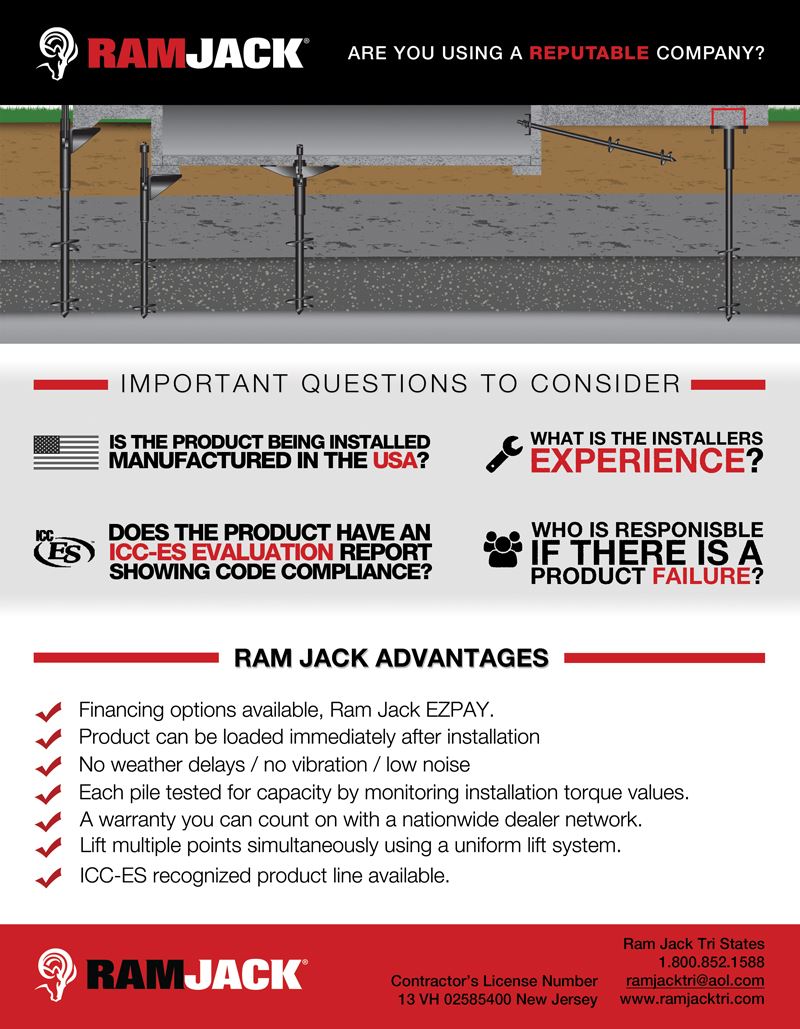 Foundation infographic: Advantages of Ram Jack