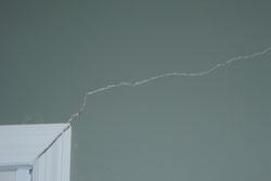 Cracks on the interior wall of a home in South Carolina
