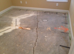 Cracked floor foundation