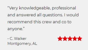 "Very knowledgeable, professional and answered all questions". Five star review by C. Walker.